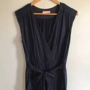 Rebecca Taylor Navy Blue Lyocell Cotton Jumpsuit 8
